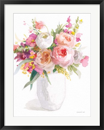 Framed Sunday Bouquet I Neutral Print