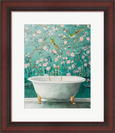 Framed Chinoiserie Bath II Print