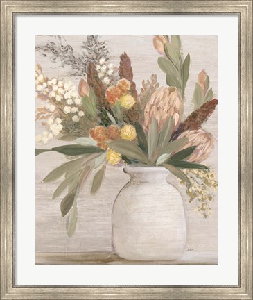 Framed Light Protea Still Life Print