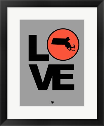 Framed Love Massachusetts Print