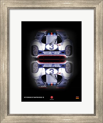 Framed Porsche 917 Martini Rossi Print