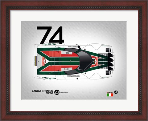 Framed 1974 Lancia Stratos Turbo Print