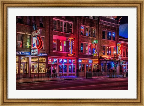 Framed Music City Lights Print