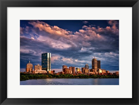 Framed Boston at Dusk Print