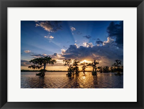 Framed Sunset on Lake Martin Print