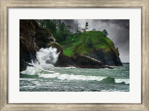 Framed Spring Storm at Cape Disappointment Print