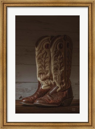 Framed Cowboy Boots VIII Print