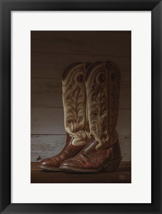 Framed Cowboy Boots VIII Print