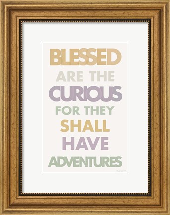 Framed Blessed are the Curious II Pastel Print