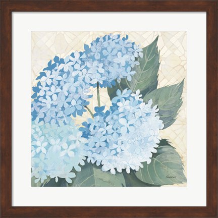 Framed Decorative Hydrangea II Providence Print