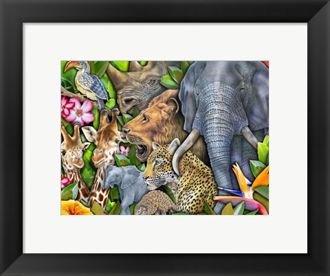 Framed African Wildlife Print