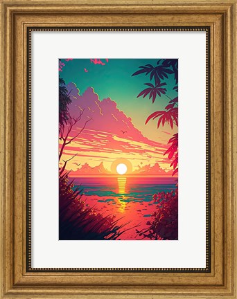 Framed Sunset B6 Print