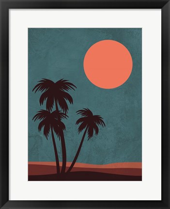 Framed Desert Palm Trees Print