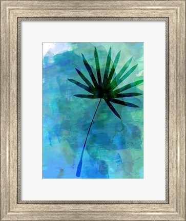 Framed Lonely Leaf Watercolor I Print