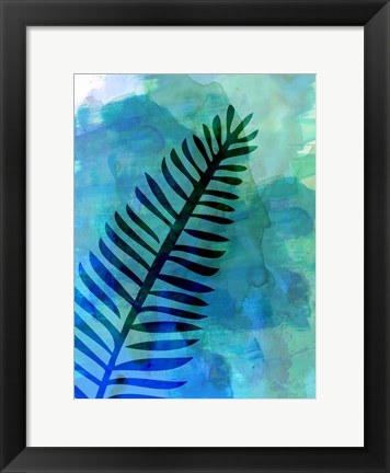 Framed Lonely Leaf Watercolor II Print