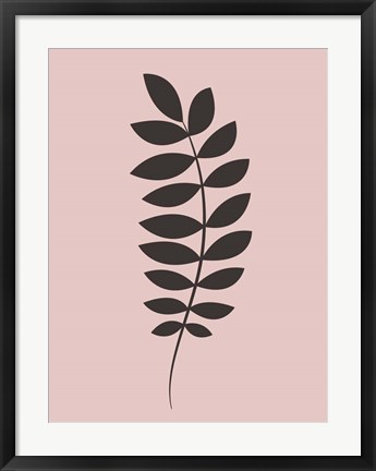 Framed Blush Pink Ampoules Leaf Print