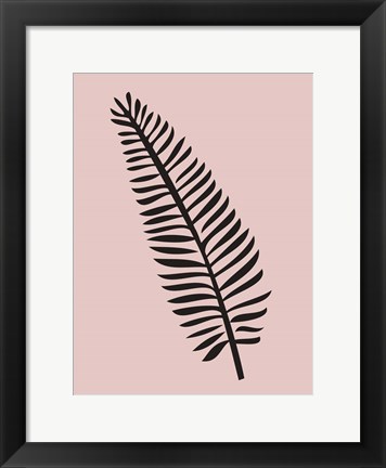 Framed Tropical Blush Pink Leaf Print