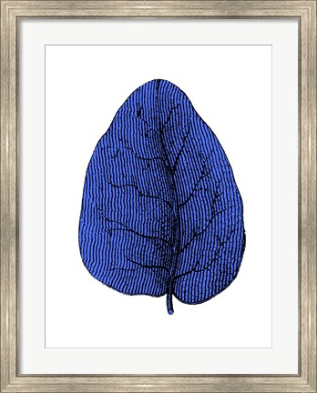 Framed Floating Blue Leaf I Print