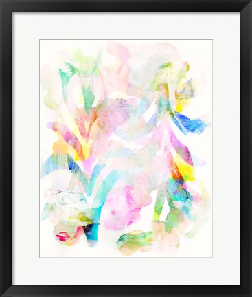 Framed Flower and Rainbow Print