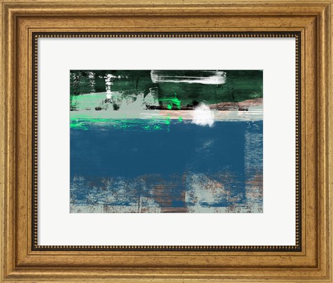 Framed Blue Abstract III Print