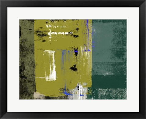 Framed Olive Green Abstract Print