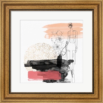 Framed Abstract  Flower Girl Composition I Print