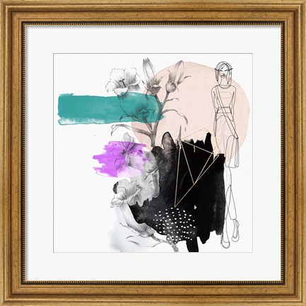 Framed Abstract  Flower Girl Composition II Print