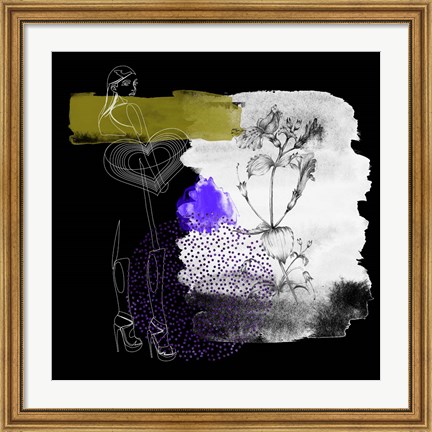 Framed Night Flower Girl I Print