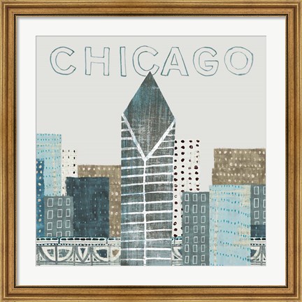 Framed Chicago Landmarks II Print