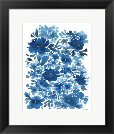 Framed Blue Floral Print