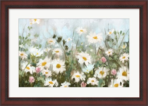 Framed Field of Daisies Print