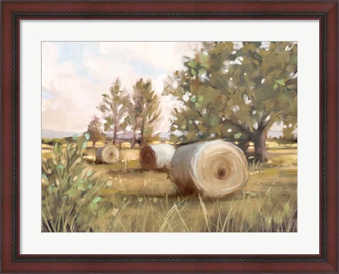 Framed Hay Bales Print