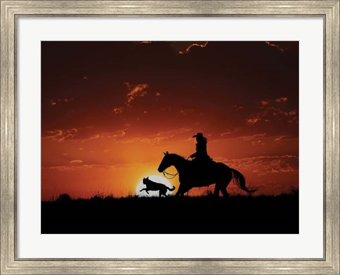 Framed Scarlet Sunset Print