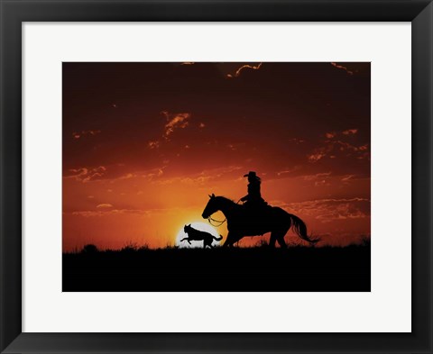 Framed Scarlet Sunset Print