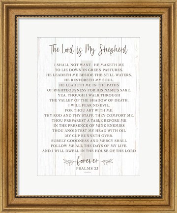 Framed Lord is My Shepherd Print