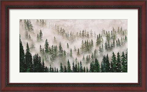 Framed Misty Forest Print