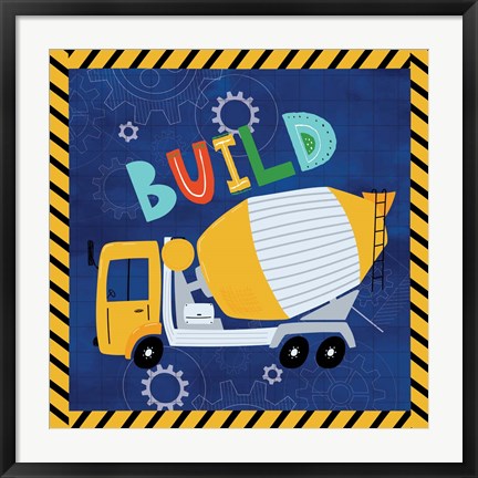 Framed Build - Cement Truck Print