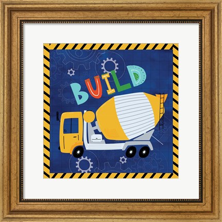 Framed Build - Cement Truck Print