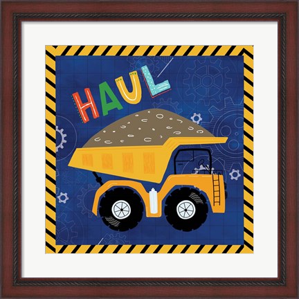 Framed Haul - Dump Truck Print