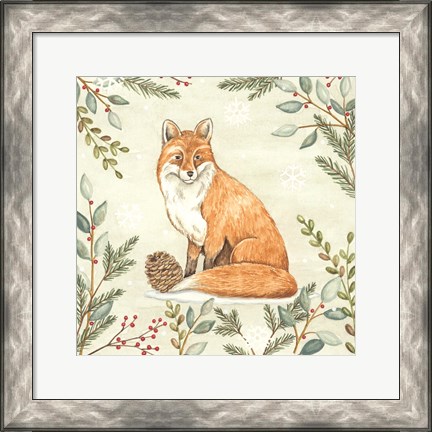 Framed Woodland Animals Fox Print