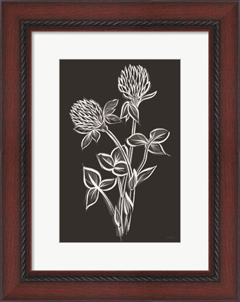 Framed Clover Sketch I Print