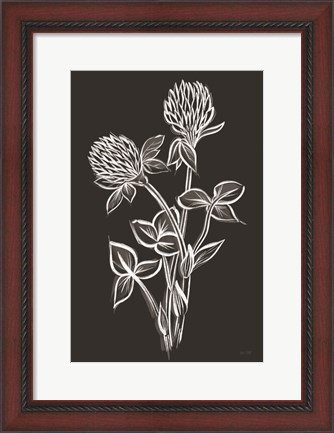 Framed Clover Sketch I Print