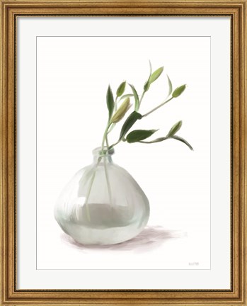 Framed Lily Stem Vase Print