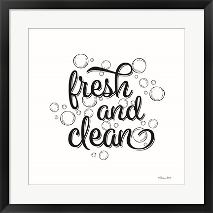 Framed Fresh and Clean Bubbles Print