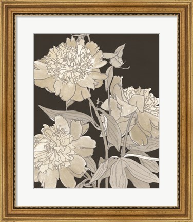 Framed Neutral Blooms 1 Print