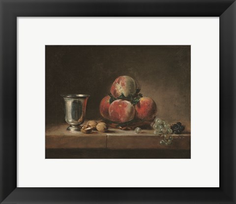 Framed Vintage Peach Still Life Print