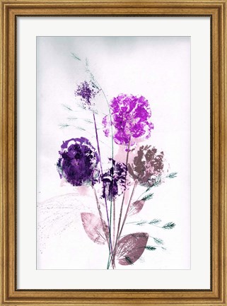 Framed Bouquet Violet Print