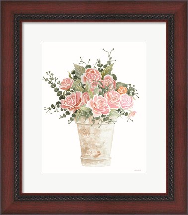 Framed Cotton Candy Roses I Print