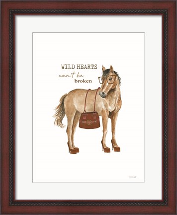 Framed Wild Hearts Horse Print