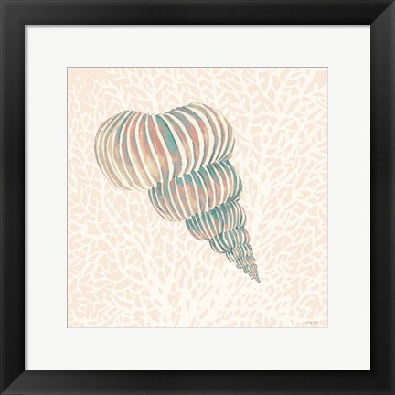 Framed Miami Vibe Seashell 1 Print